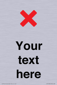 Custom plain background, red cross sign